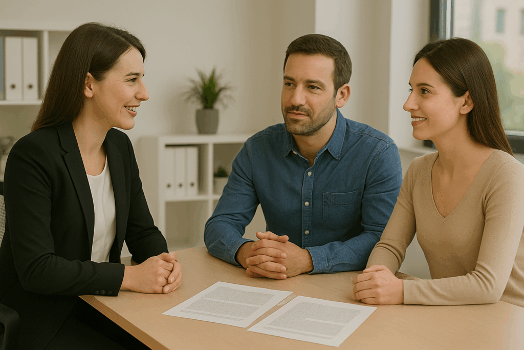 Beratungsgespräch mit 3 Personen